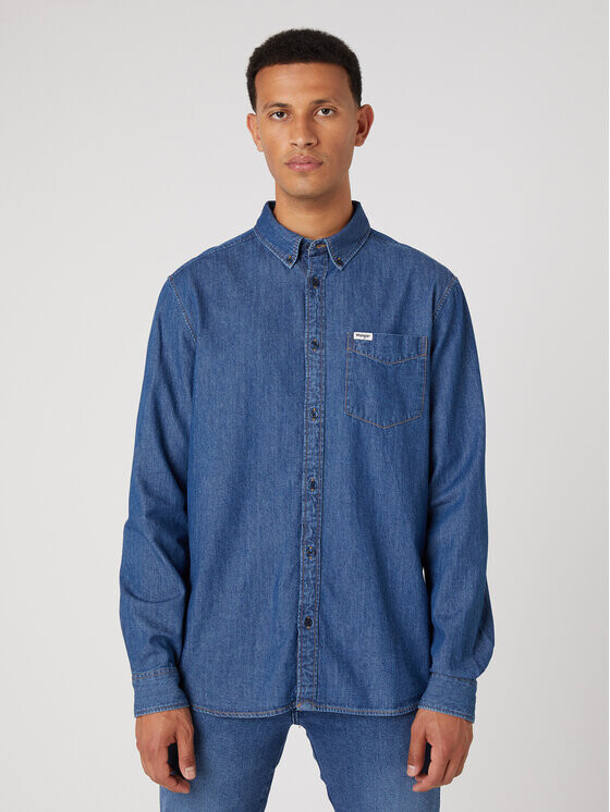 

Рубашка стандартного кроя Wrangler, синий