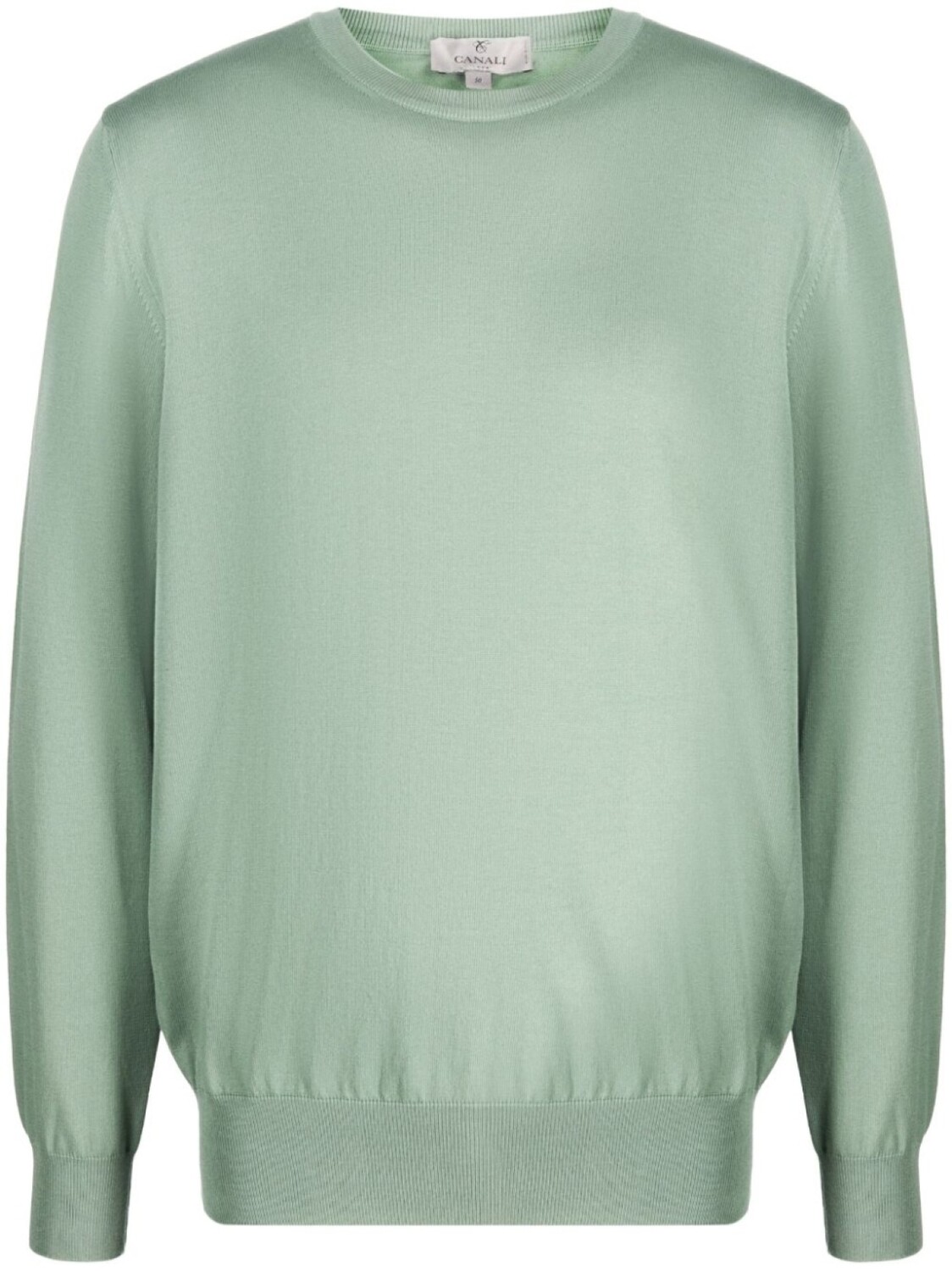 

Canali толстовка тонкой вязки с круглым вырезом, зеленый