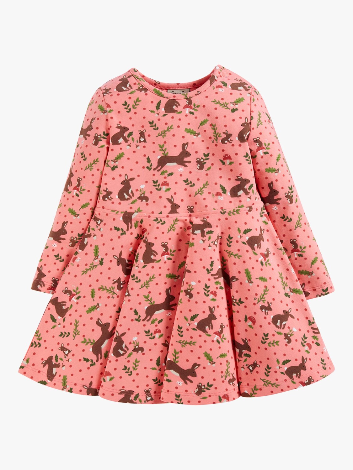 

Платье с плиссированной юбкой Baby Sofia Winter Tales Frugi, гуава