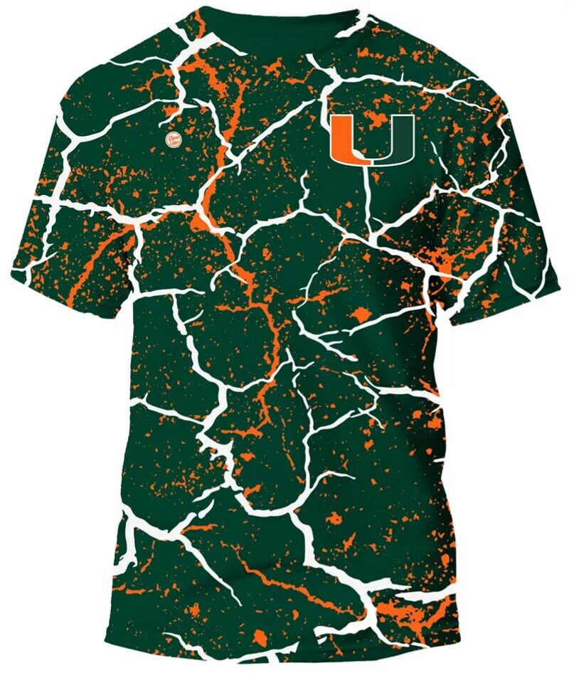 

Мужская футболка Dyme Lyfe Miami Hurricanes Green Storm