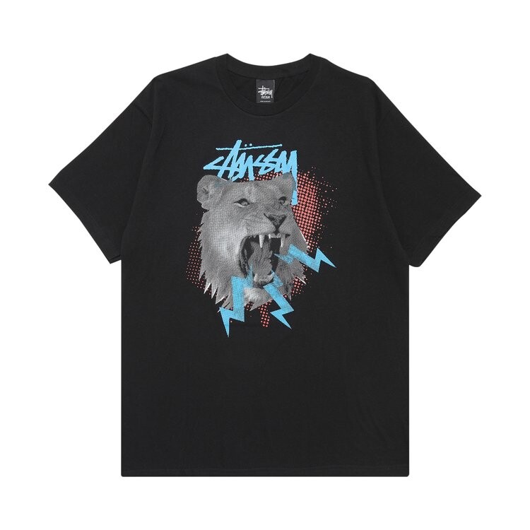 Футболка Stussy Pop Lion 'Black', черный