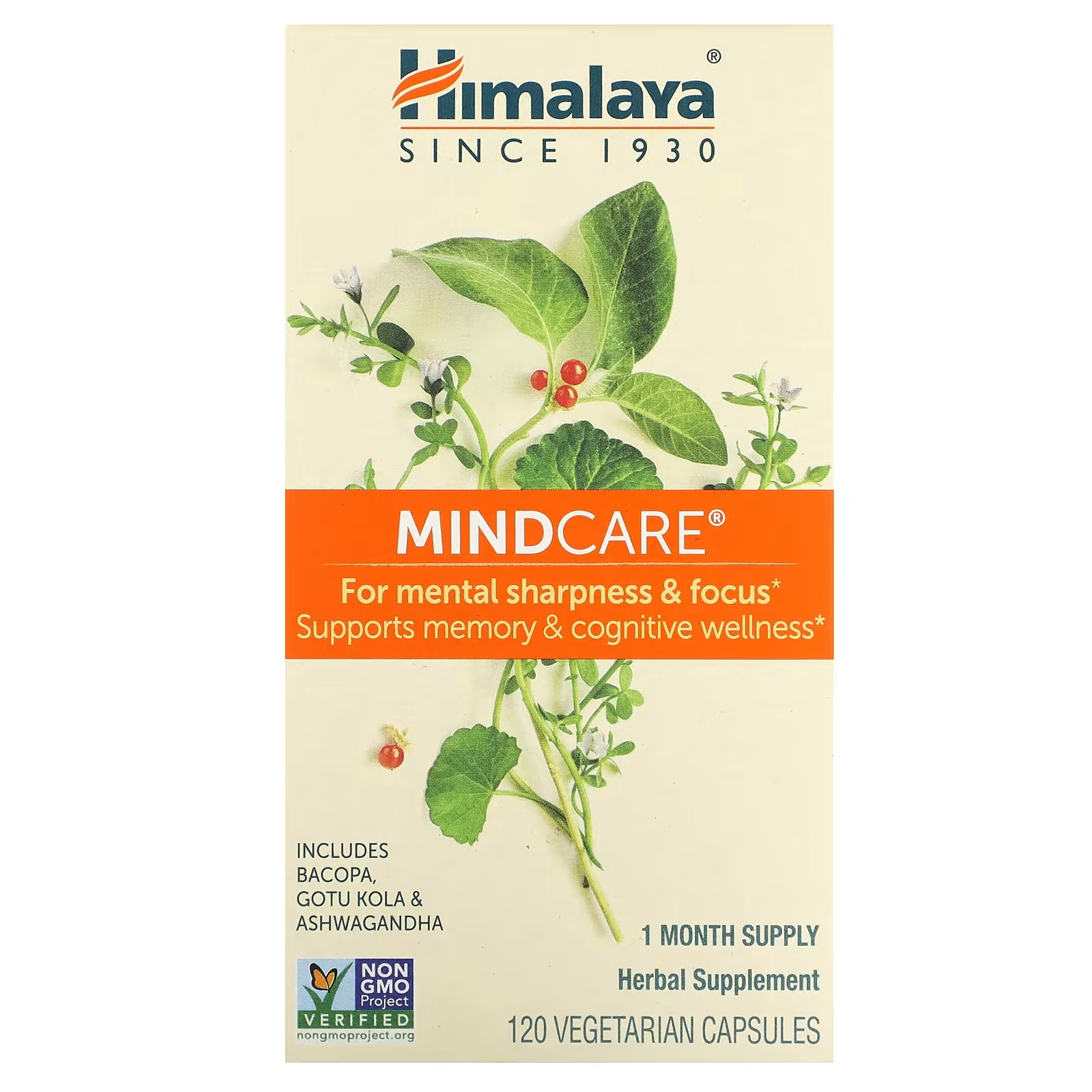 Пищевая добавка Himalaya MindCare, 120 капсул