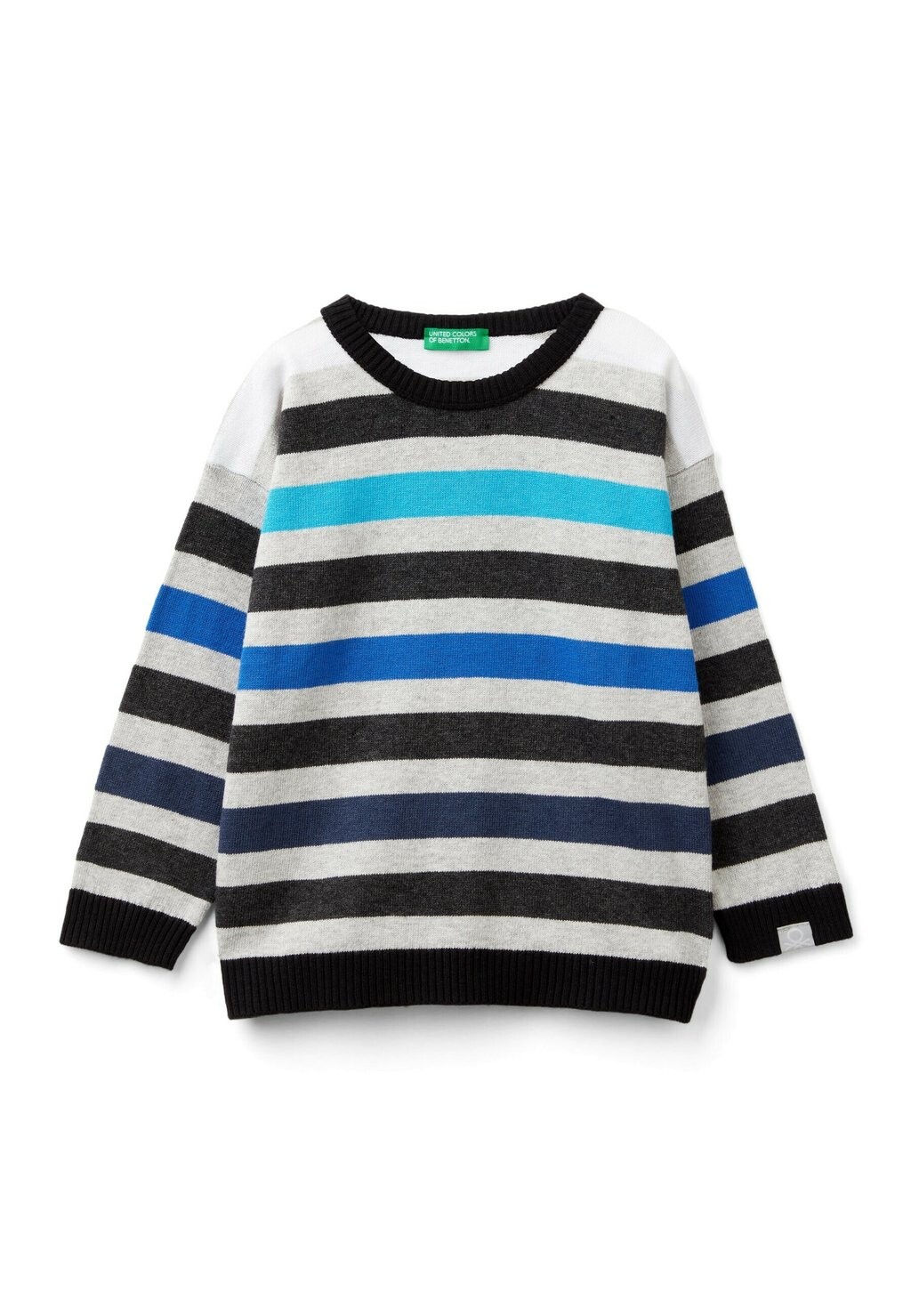 

Вязаный свитер STRIPED United Colors of Benetton, цвет grey