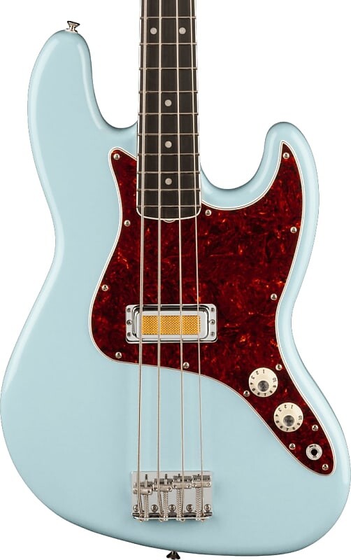 

Басс гитара Fender Gold Foil Jazz Electric Bass Ebony Fingerboard, Sonic Blue