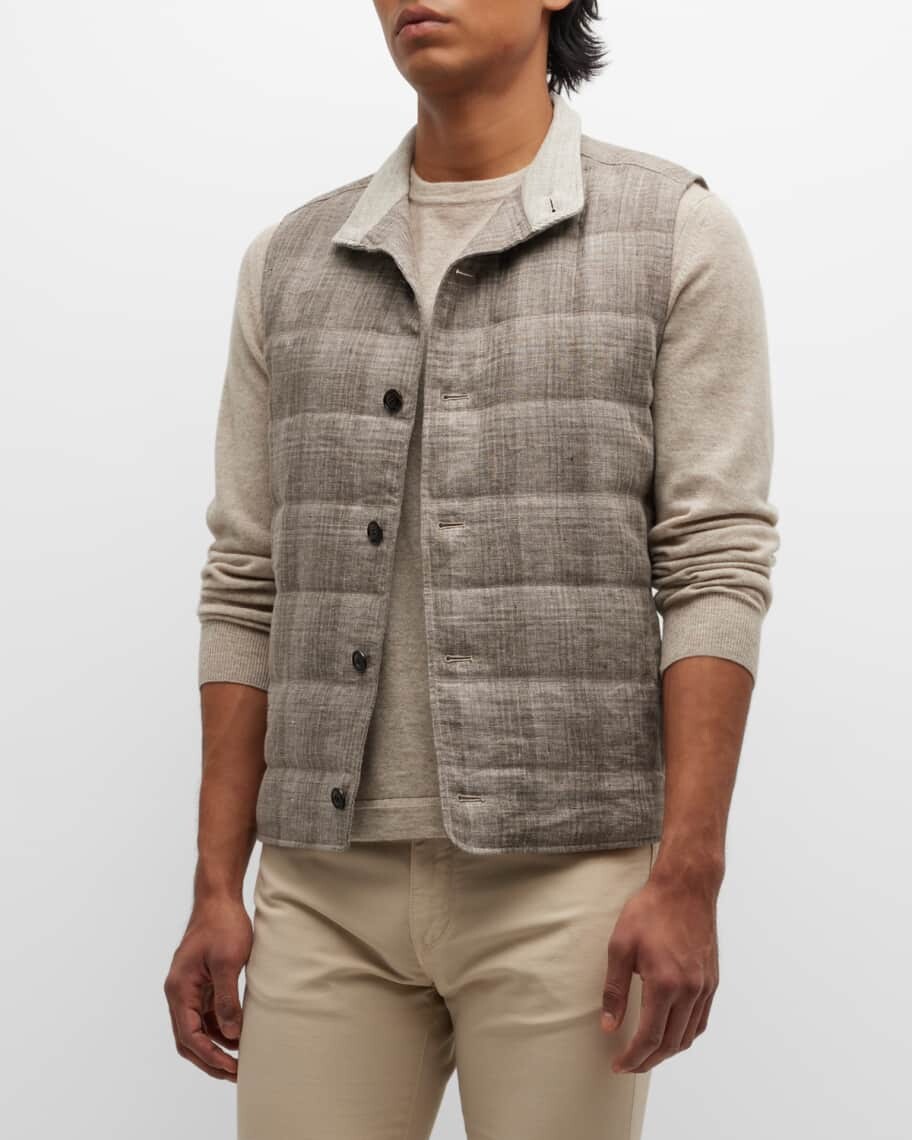 

Мужской стеганый льняной жилет Journeyman Peter Millar