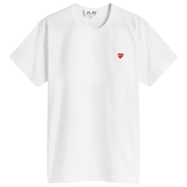 

Футболка с маленьким красным сердцем Comme Des Garçons Play, белый