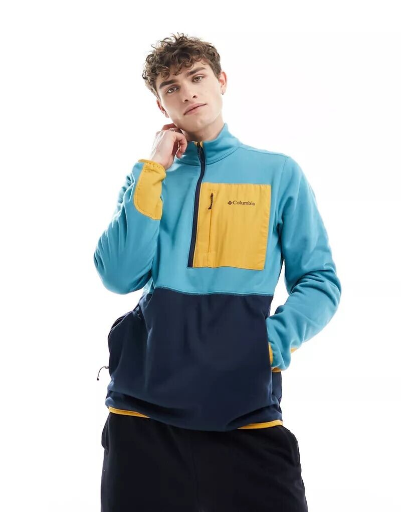 

Синий флисовый свитшот с полумолнией Columbia Hike
