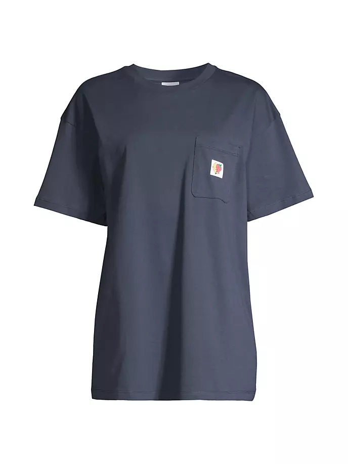 

футболка с карманом и логотипом Sky High Farm, темно-синий