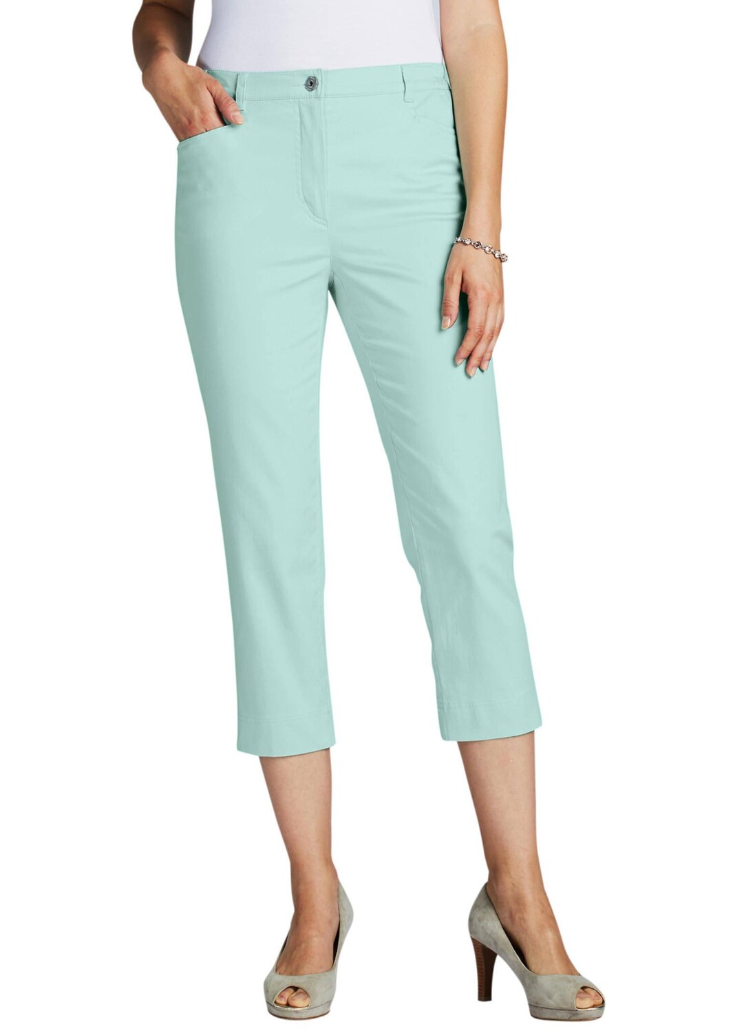 

Брюки GOLDNER 7/8 Baumwollhose Carla, цвет mintgrün