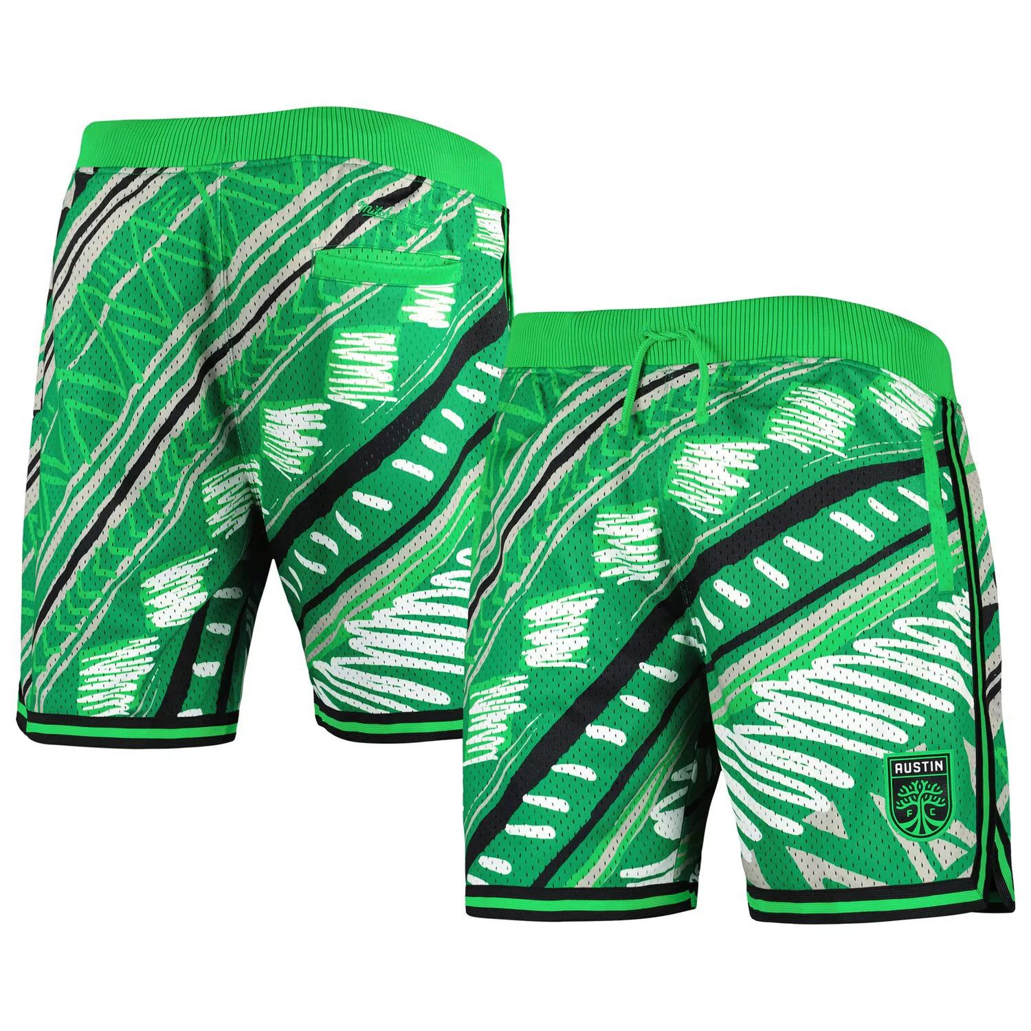 цена Мужские модные шорты Mitchell & Ness Green Austin FC Tribal Fashion