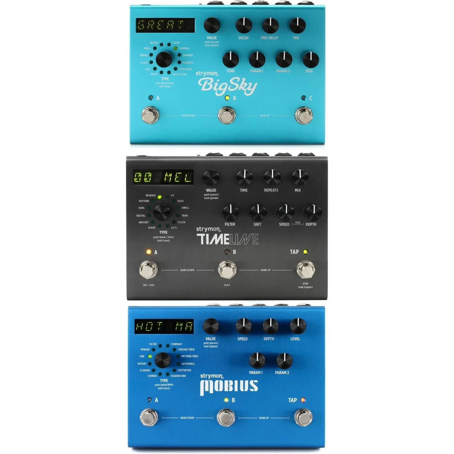 

Комплект из 3 педалей Strymon Big