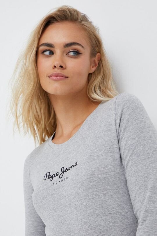 Джинсы с длинными рукавами Pepe Jeans, серый лонгслив pepe jeans хлопок размер 12 синий