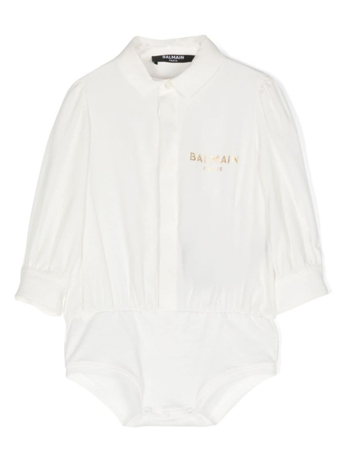 

Рубашка-боди с логотипом Balmain Kids, белый