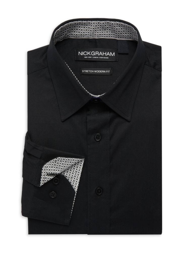 Однотонная классическая рубашка современного кроя Nick Graham, черный nick drake nick drake nick drake