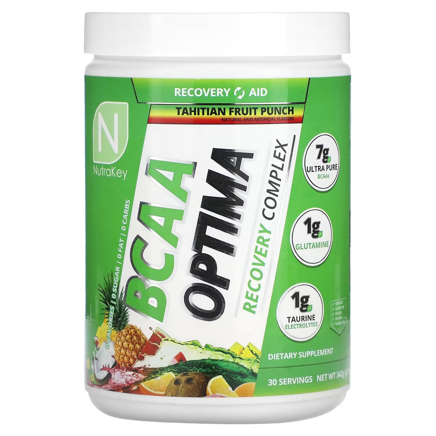 Пищевая добавка Nutrakey BCAA Optima фруктовый пунш, 342 г