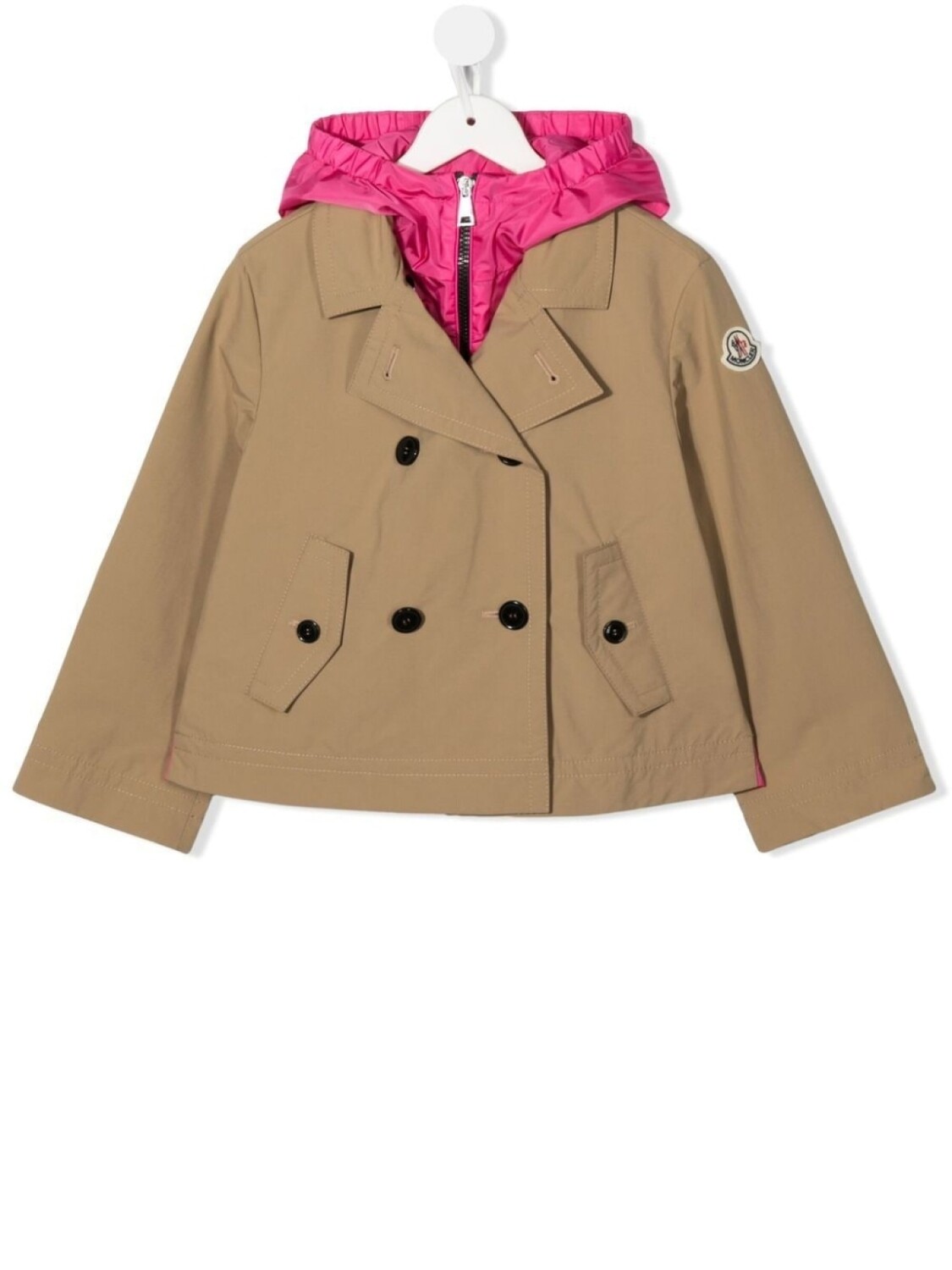 

Moncler Enfant двубортный бушлат Komile, нейтральный цвет