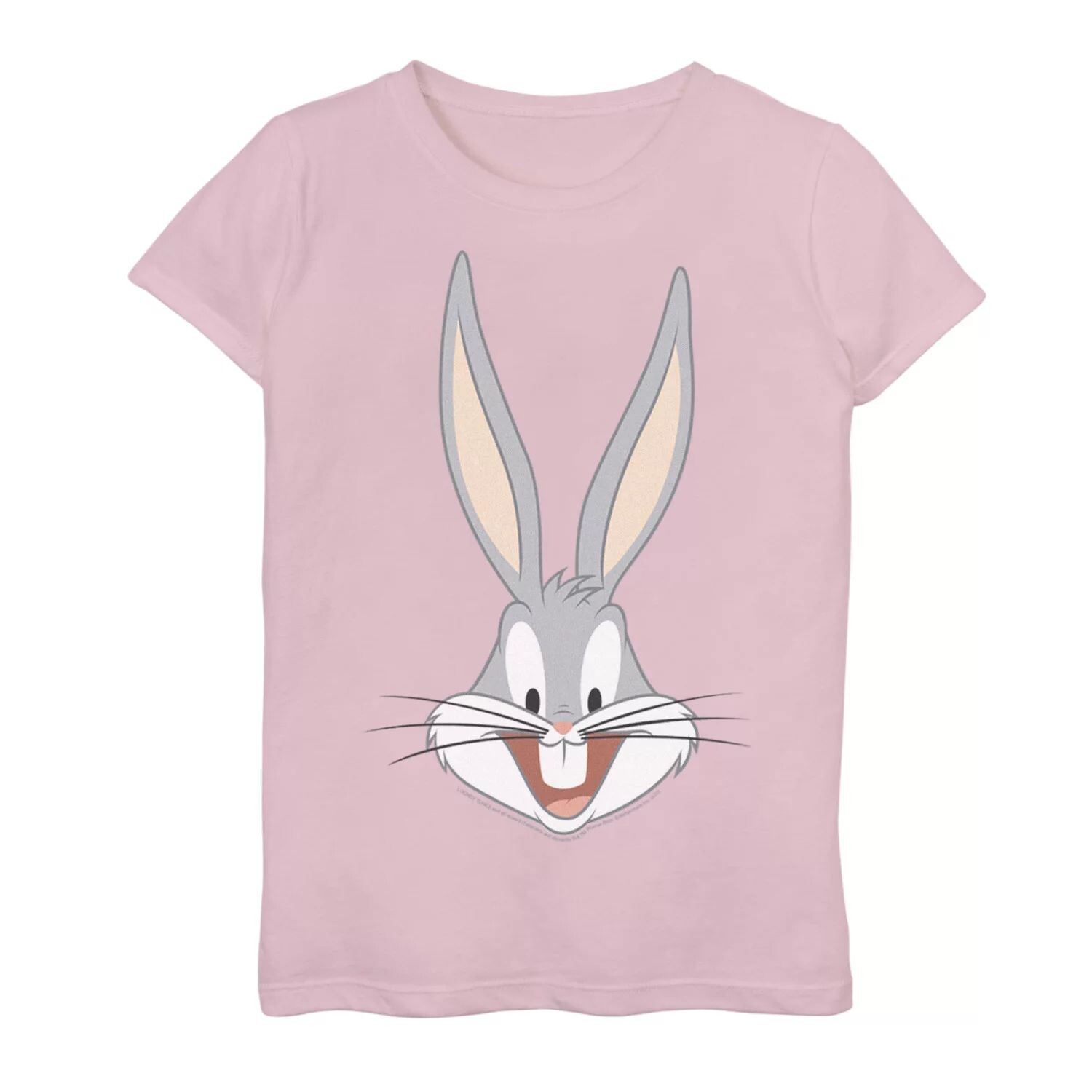 

Футболка с изображением большого лица и портрета Looney Tunes для девочек 7–16 лет Bugs Bunny Licensed Character