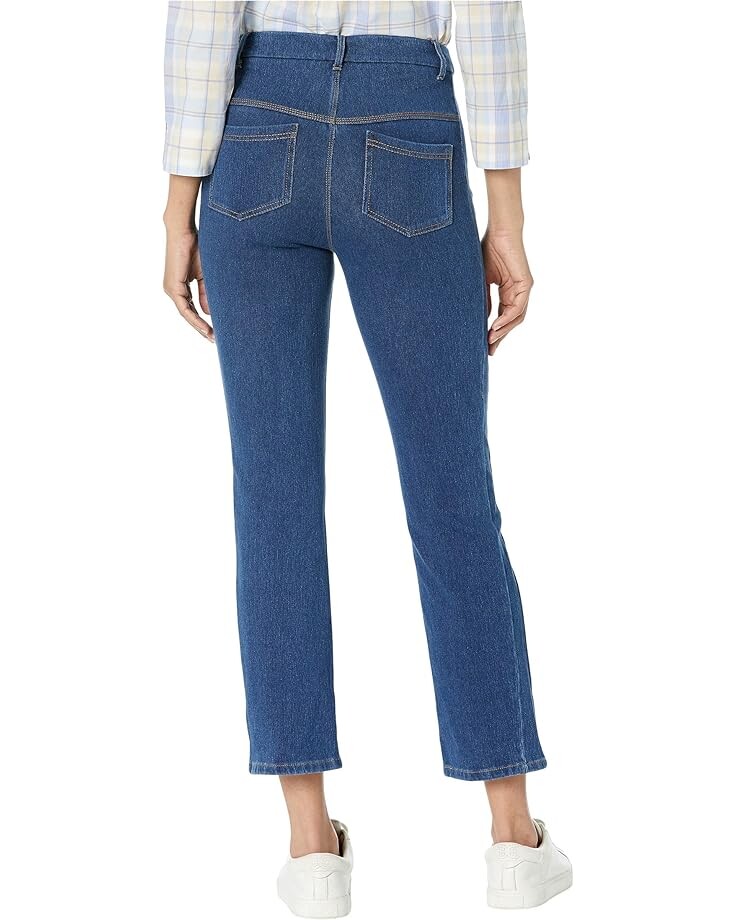 

Джинсы Lysse Lace-Up Hem Knit Denim Crop Pants, цвет Mid Wash