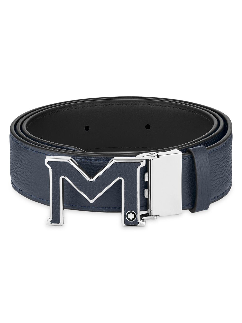 

Кожаный ремень с пряжкой M Montblanc, черный