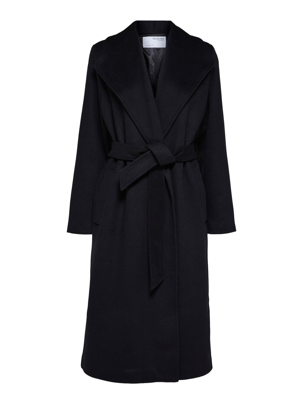 Межсезонное пальто Selected Rosa, черный межсезонное пальто selected new element черный