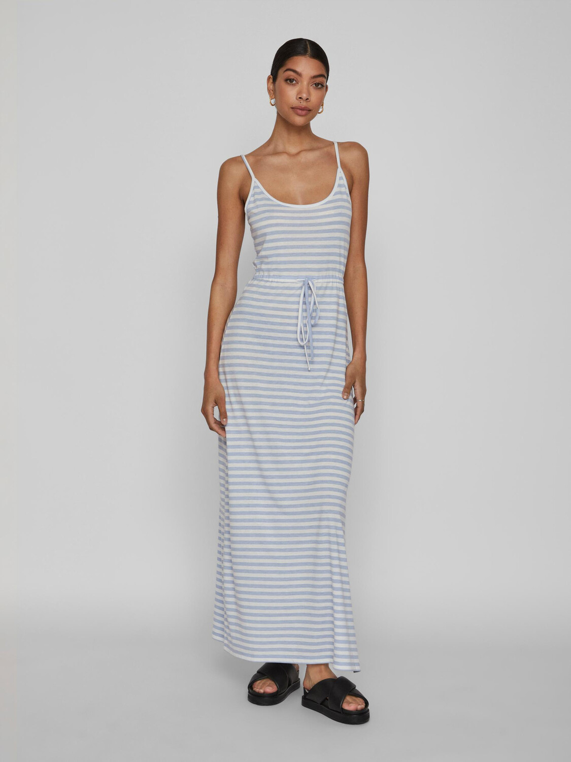

Платье Vila Maxi Jersey Dress mit Tunnelzug VIMOONEY, синий