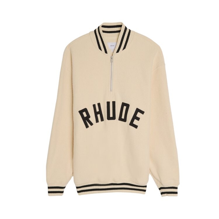 

Куртка Rhude Quarter Zip Varsity Jacket, кремовый