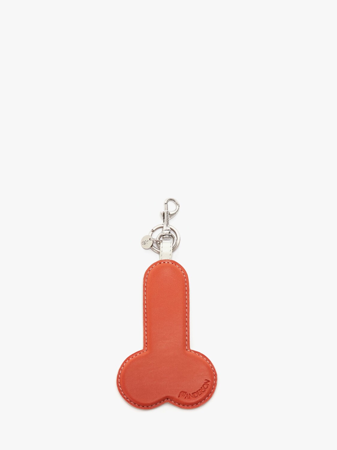 

Кожаный брелок JW Anderson, оранжевый / белый