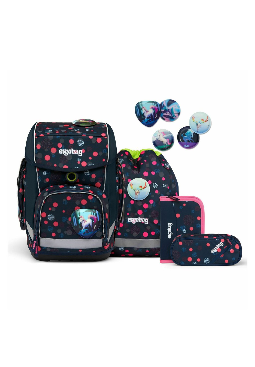 Комплект школьных сумок CUBO SET 5TLG INKL Ergobag, цвет phantbärsiewelt