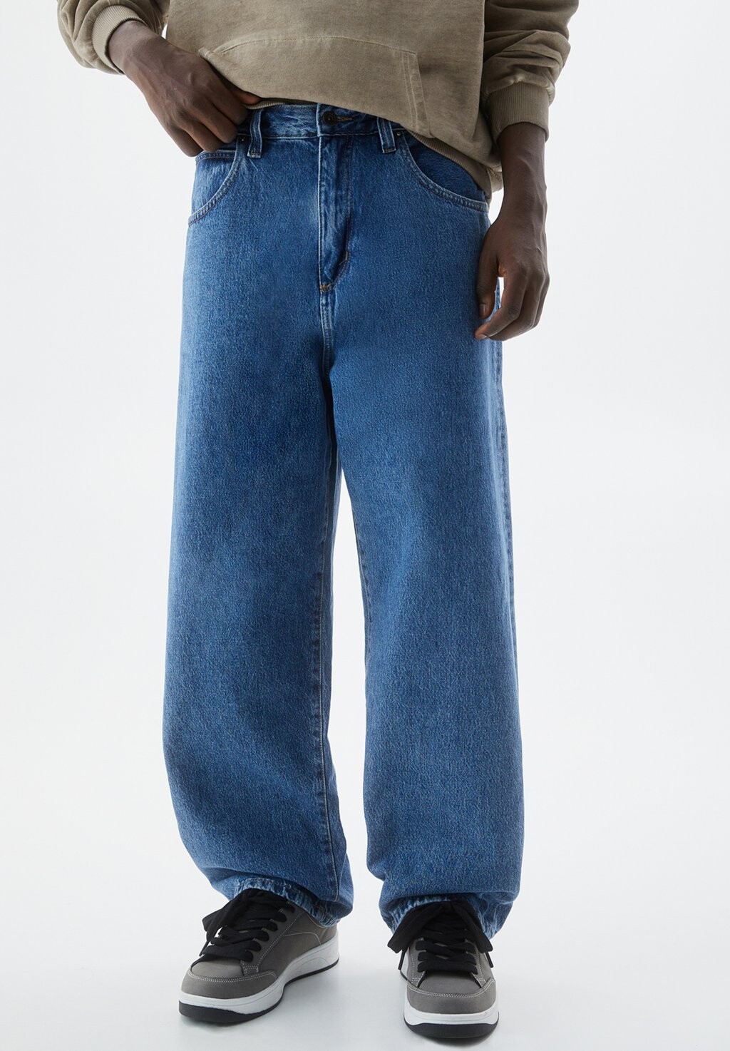 

Джинсы Baggy PULL&BEAR, синий деним