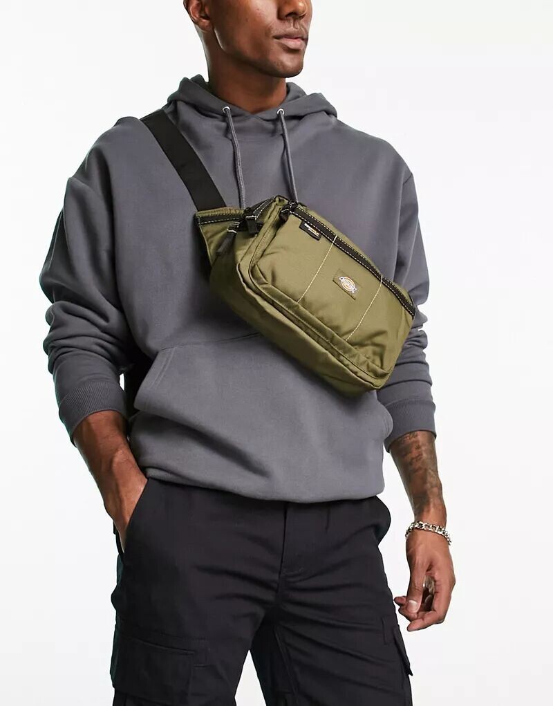 

Красная поясная сумка через плечо Dickies Ashville цвета хаки