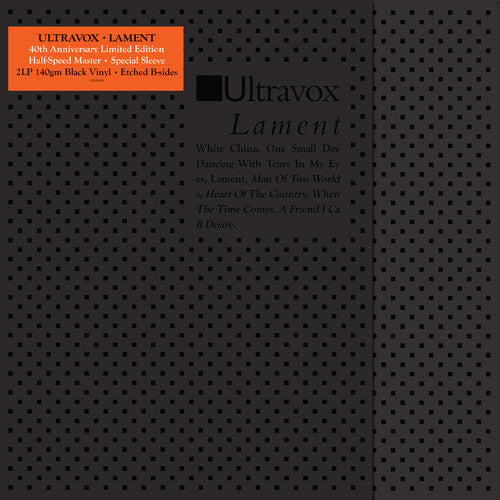 

Виниловая пластинка Ultravox: Lament [Deluxe Edition]: Limited 40th Anniversary Edition