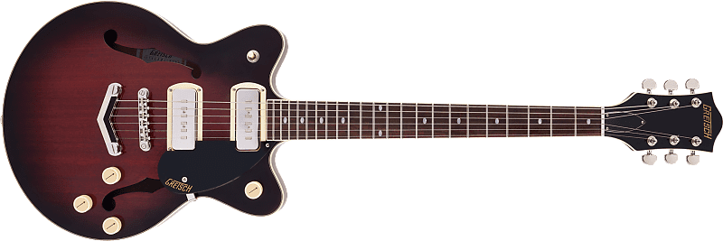 Электрогитара Gretsch G2655-P90 Streamliner Center Block Double Cutaway with V-Stoptail -Claret Burst электрогитара gretsch g2655 streamliner center block junior with v stoptail abbey ale