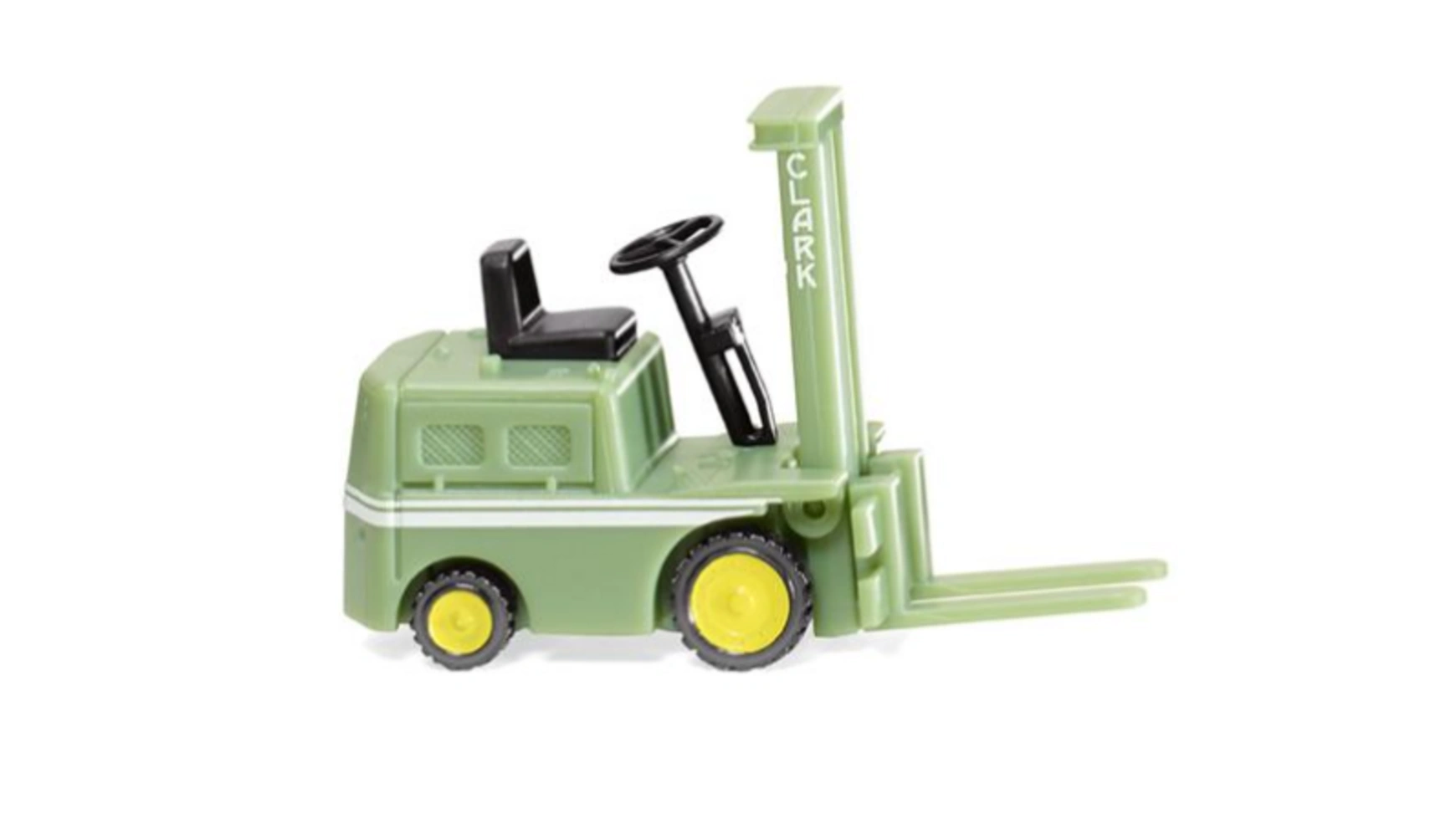 Wiking Вилочный погрузчик Clark, бледно-зеленый 1:87 модель инженерной техники из сплава вилочный погрузчик грузовик обучающая модель игрушки для детского экскаватора 5 шт компл 1 64