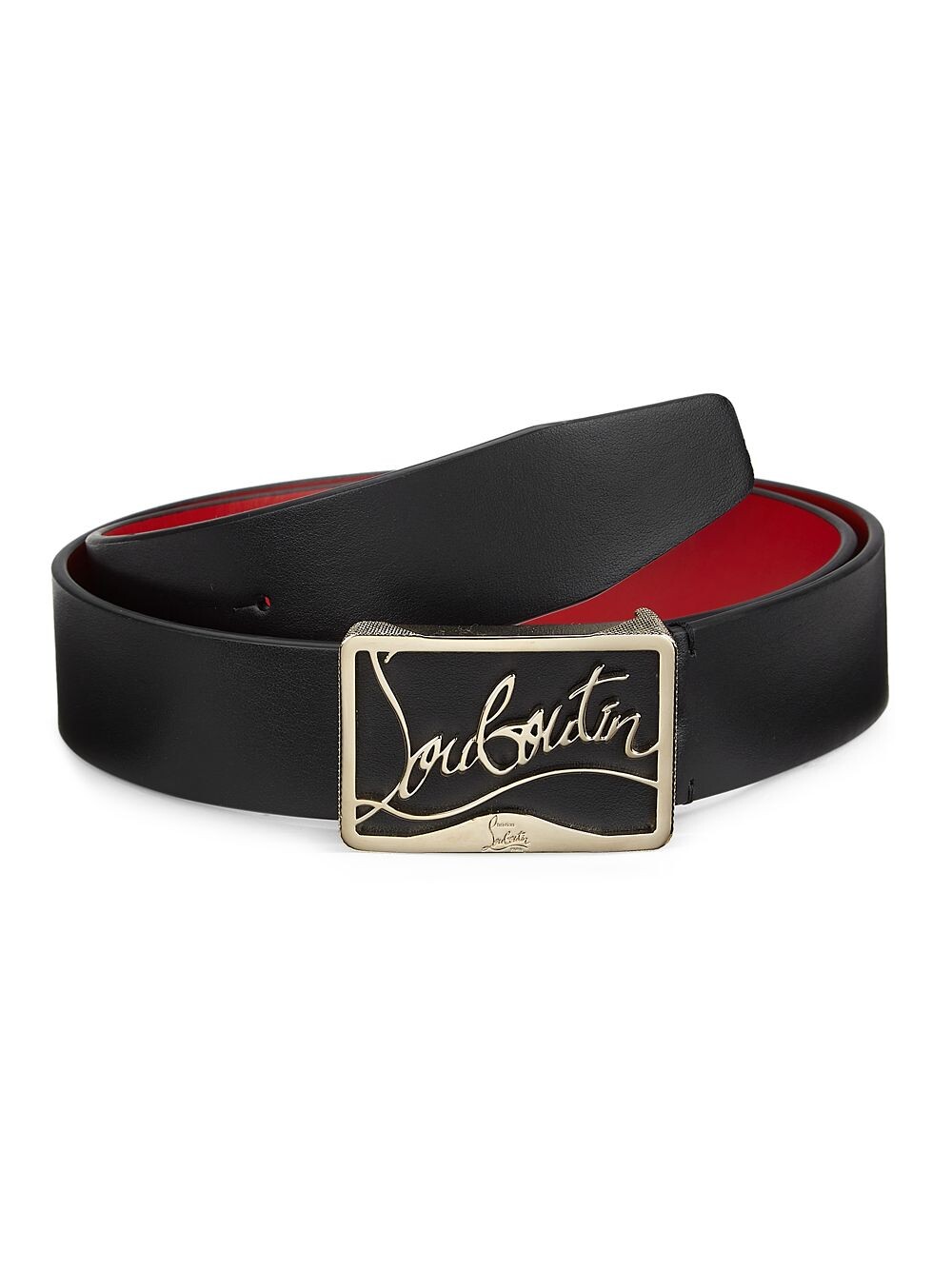 

Кожаный ремень Рикки Christian Louboutin, черный