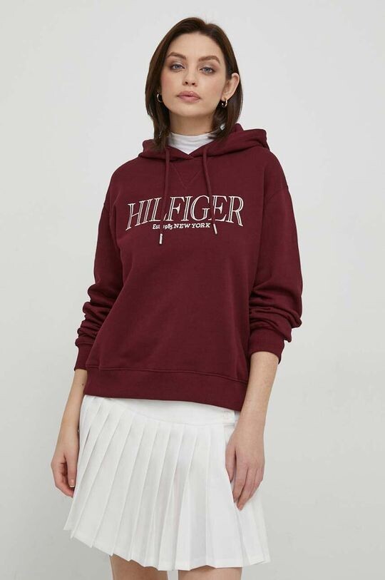 

Хлопковая толстовка Tommy Hilfiger, бордовый, Красный