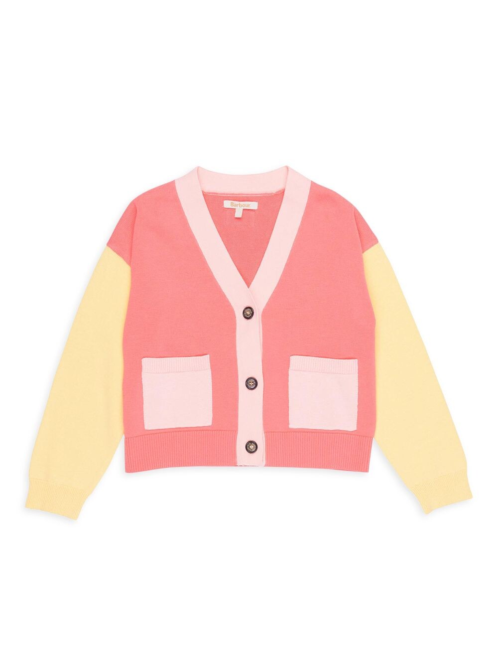 

Свитер-кардиган Little Girl's & Girl's Lyla с цветными блоками Barbour, разноцветный