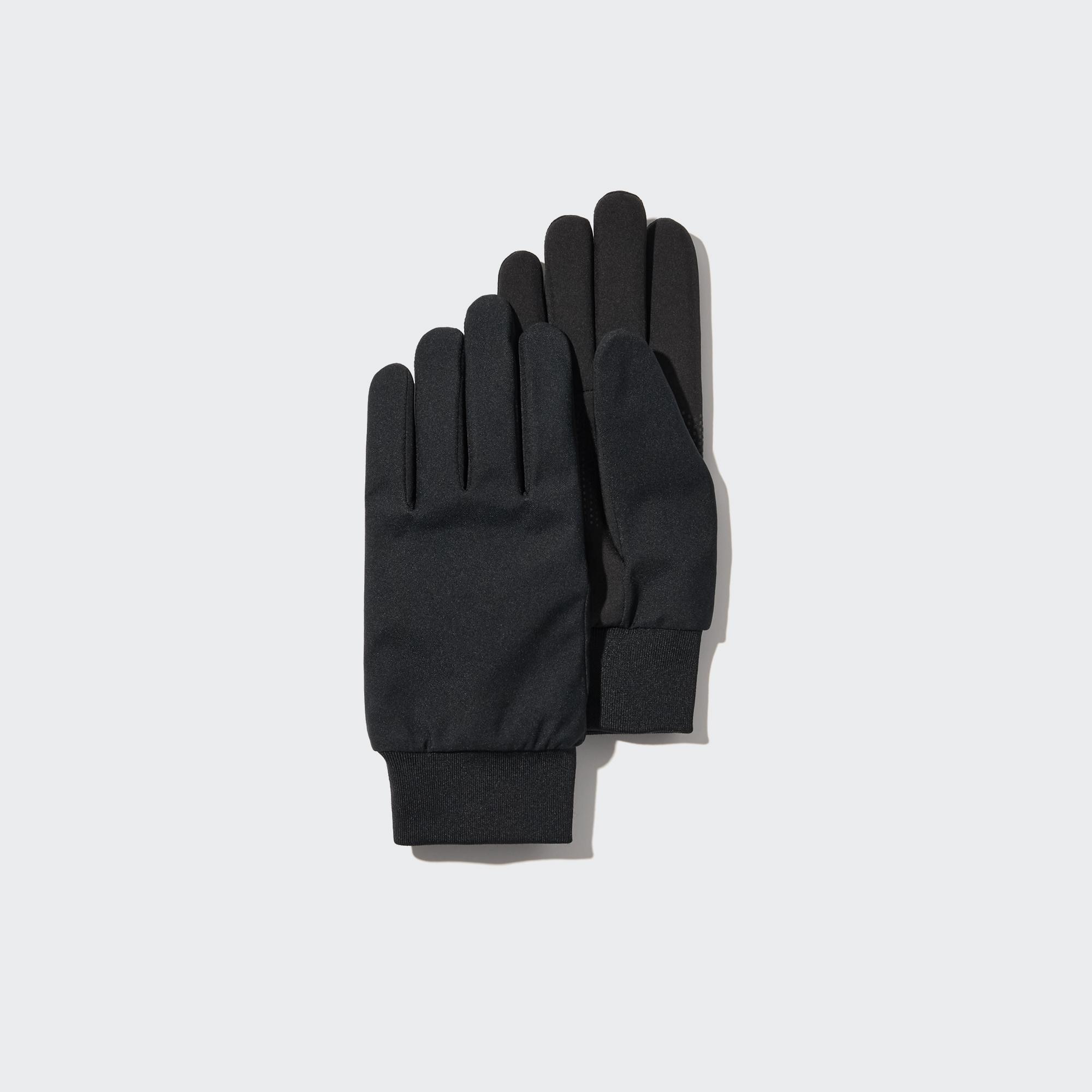 ПЕРЧАТКИ С ПОДКЛАДКОЙ HEATTECH UNIQLO, черный перчатки uniqlo heattech knitted thermal черный