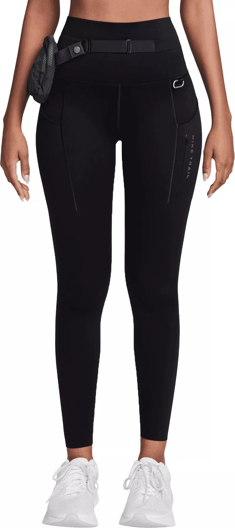 Женские леггинсы Nike Go Trail с высокой талией размером 7/8, черный женские леггинсы с сетчатой вставкой pro 365 с высокой талией и шириной 7 8 nike черный
