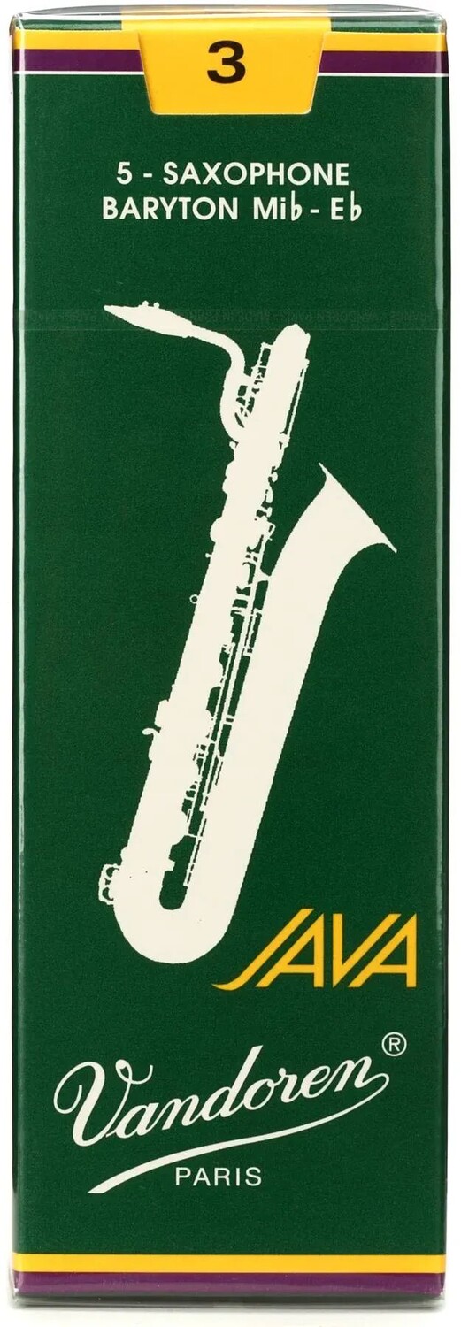 

Vandoren SR343 — Зеленые трости для баритона-саксофона JAVA — 3,0 (5 шт.)