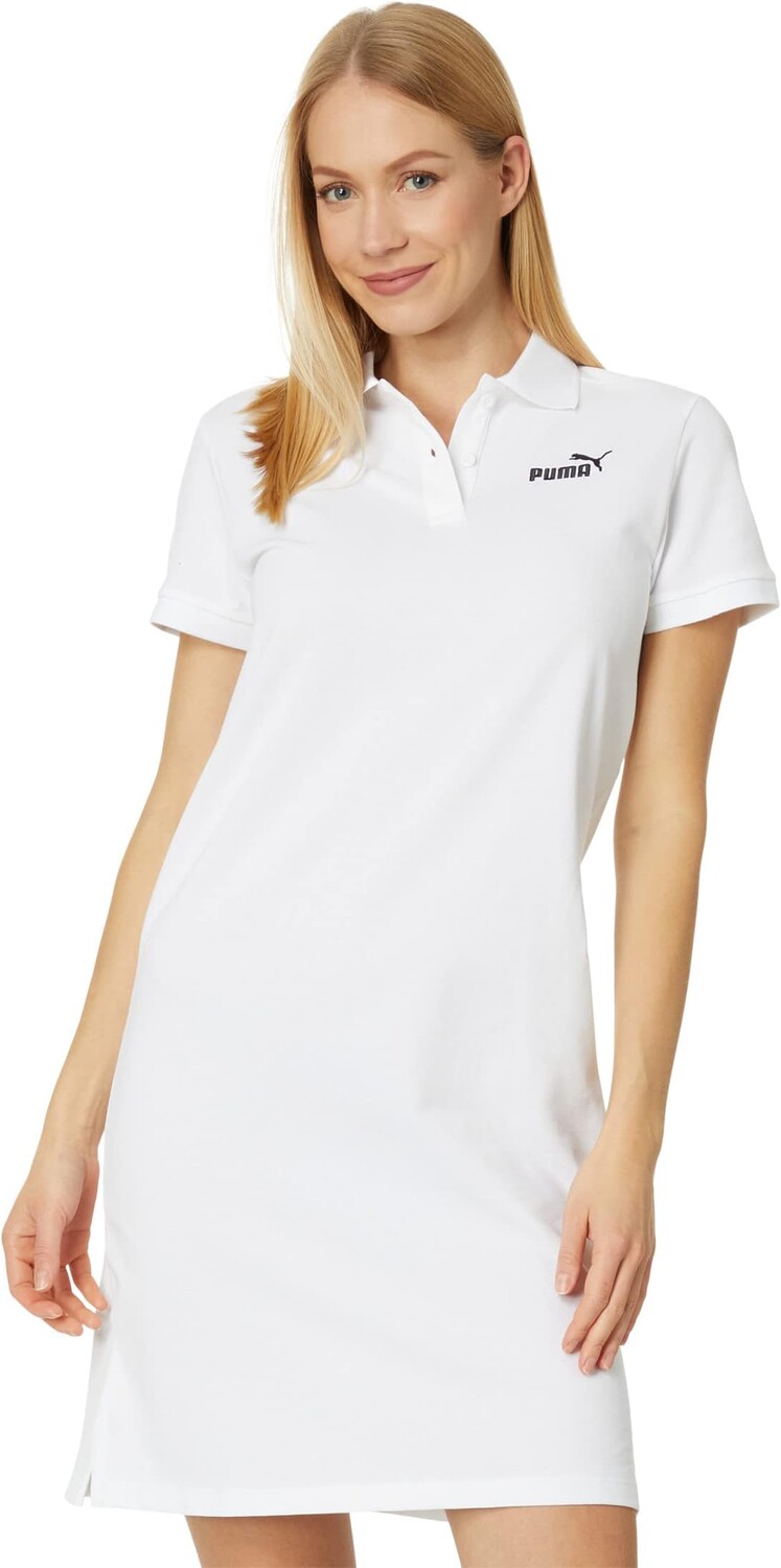 

Приподнятое платье-поло Essentials PUMA, цвет Puma White