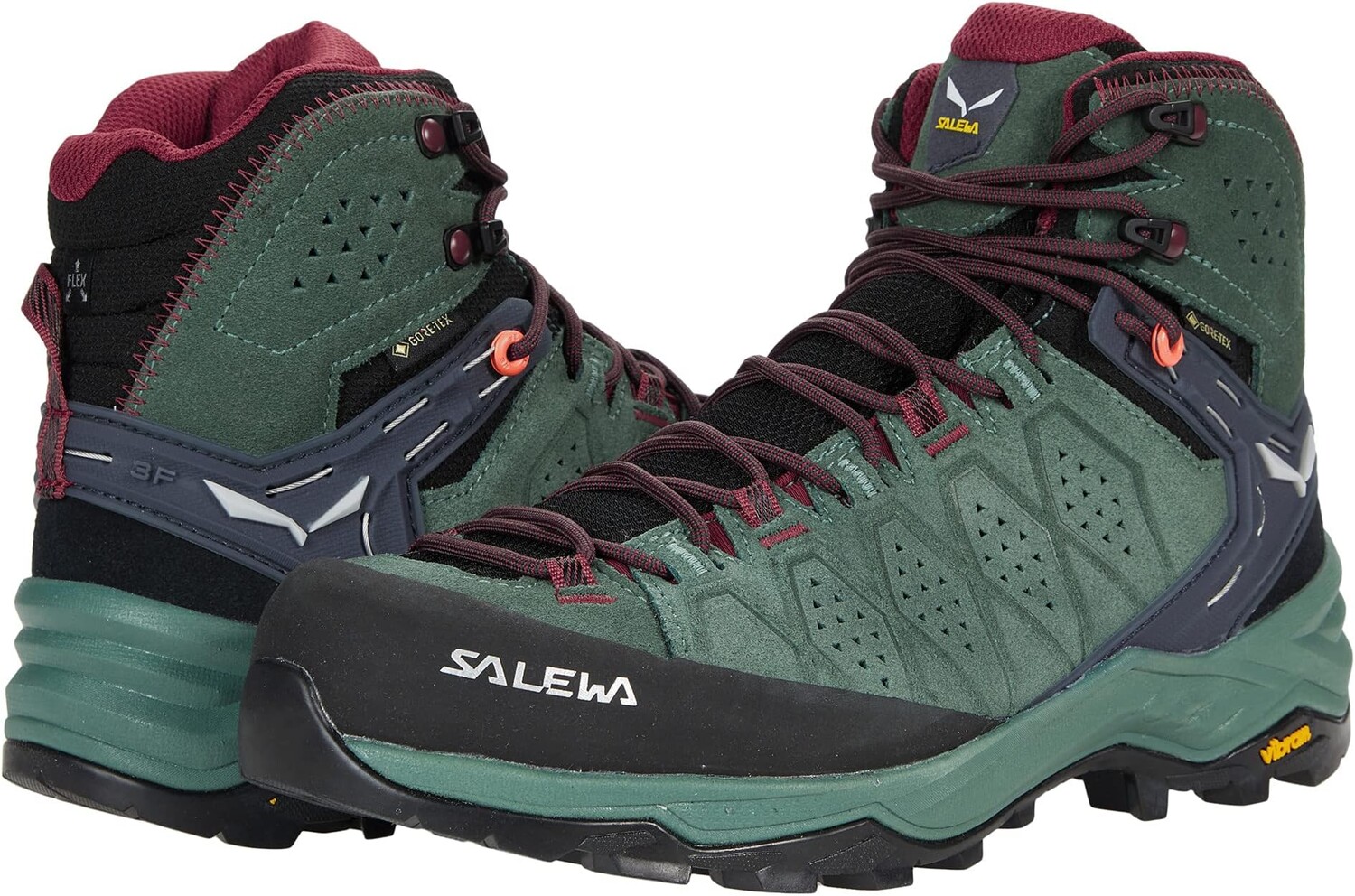 

Походная обувь Alp Trainer 2 Mid SALEWA, цвет Duck Green/Rhododendon