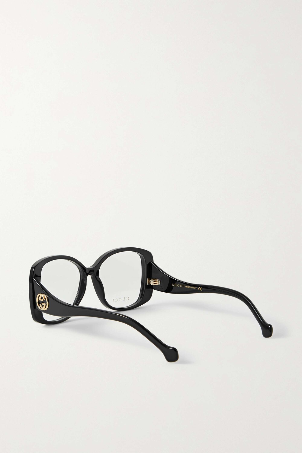 

GUCCI EYEWEAR очки в крупной квадратной оправе с логотипом GG из ацетата, черный