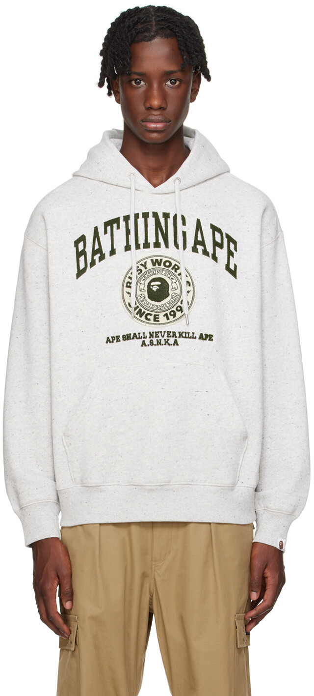 

Серый худи с капюшоном Bape
