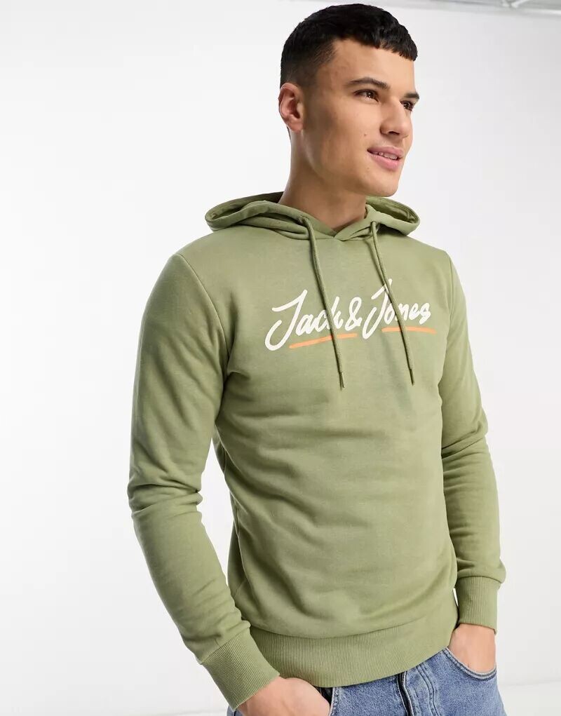 

Бледно-зеленая толстовка с логотипом Jack & Jones