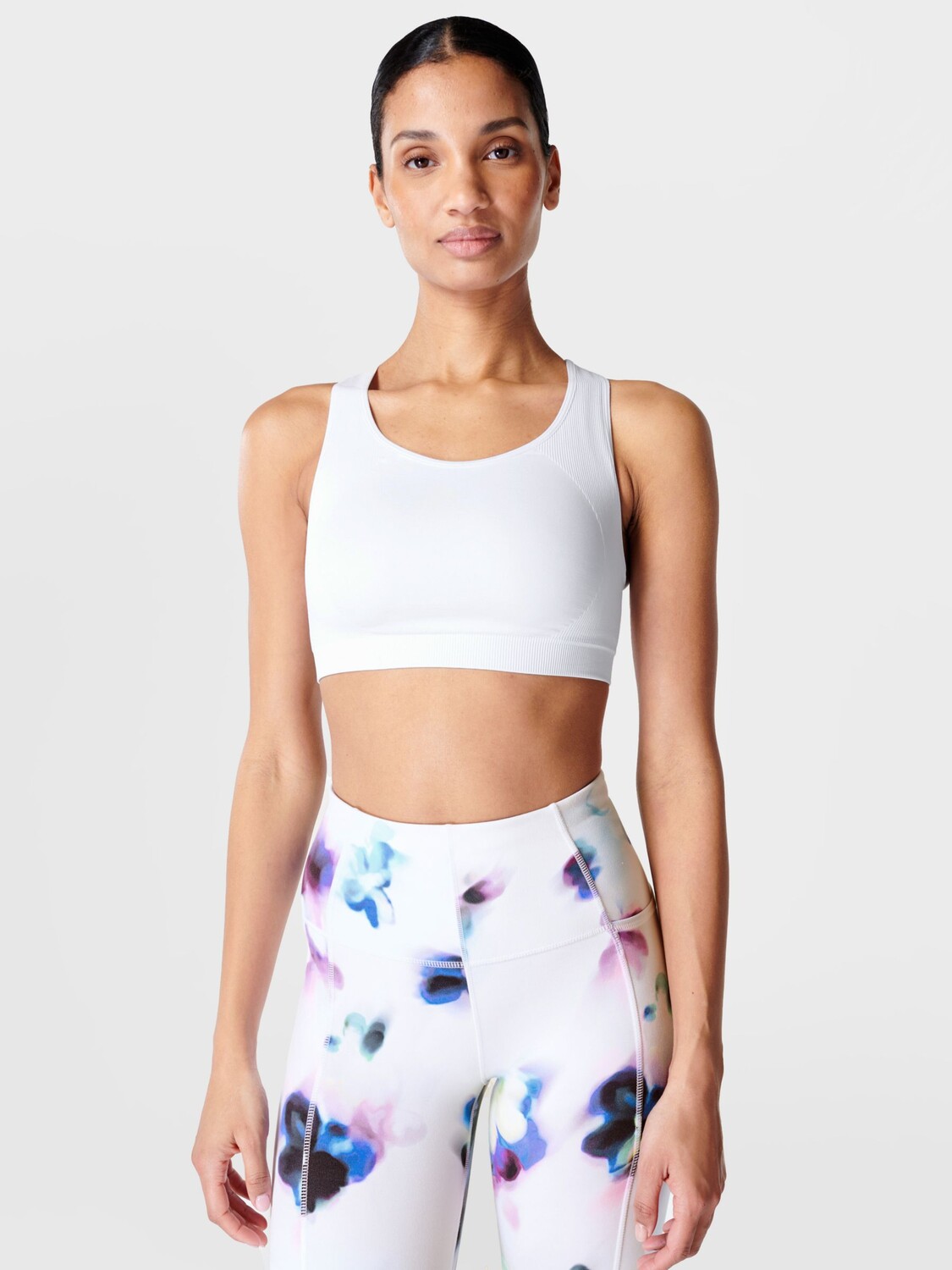 

Спортивный бюстгальтер с бретелями Sweaty Betty Stamina Form, белый