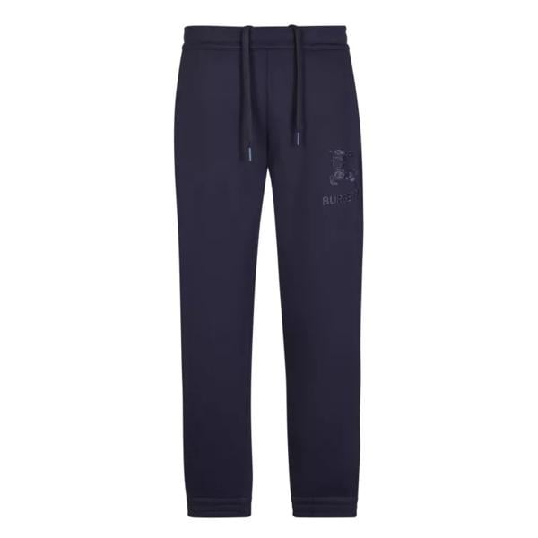 

Брюки cotton track pants with embroidered logo Burberry, синий