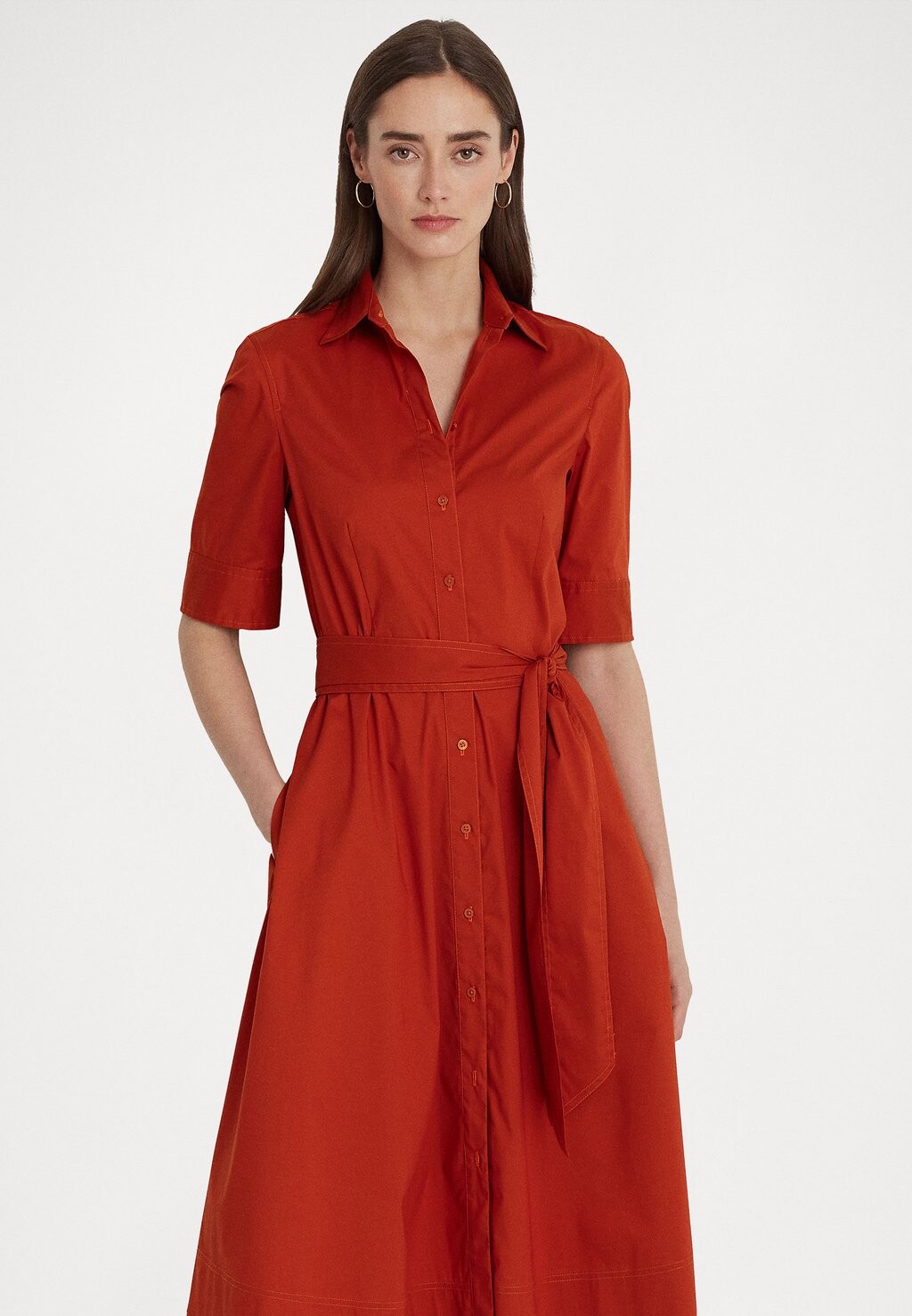 

Платье-рубашка Lauren Ralph Lauren, красный