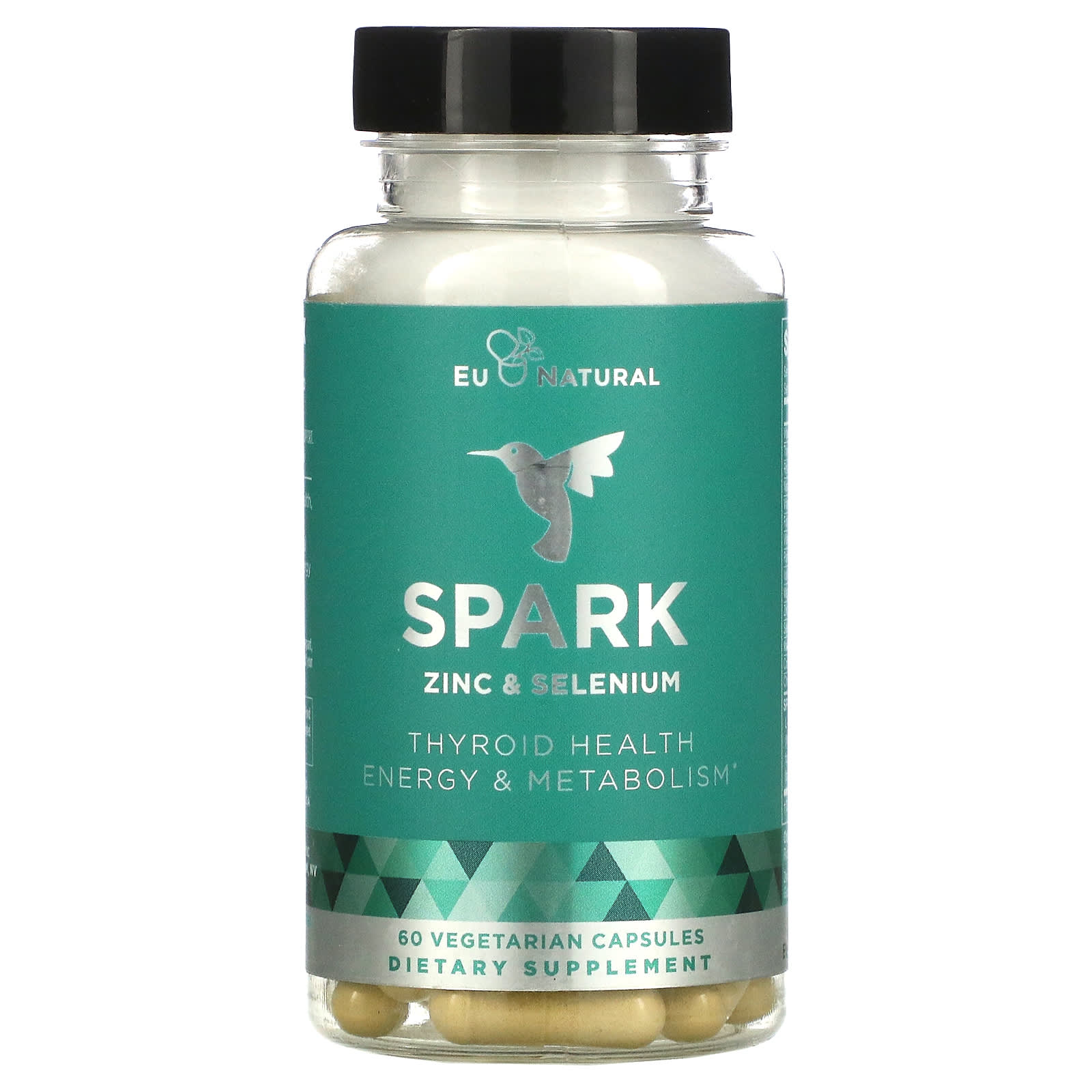 

Spark, цинк и селен, 60 вегетарианских капсул, Eu Natural