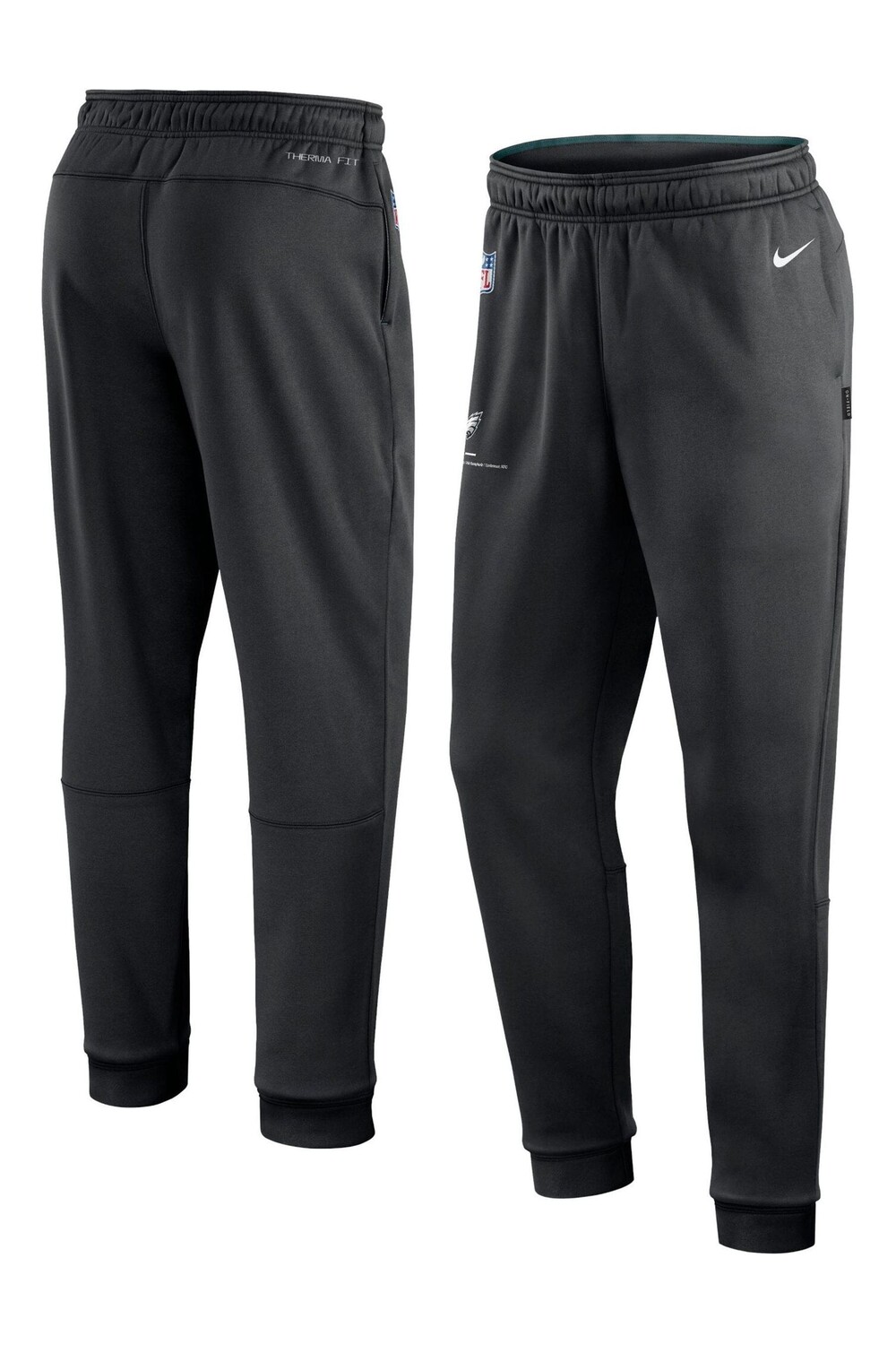 

Флисовые спортивные брюки Philadelphia Eagles Therma Nike, черный