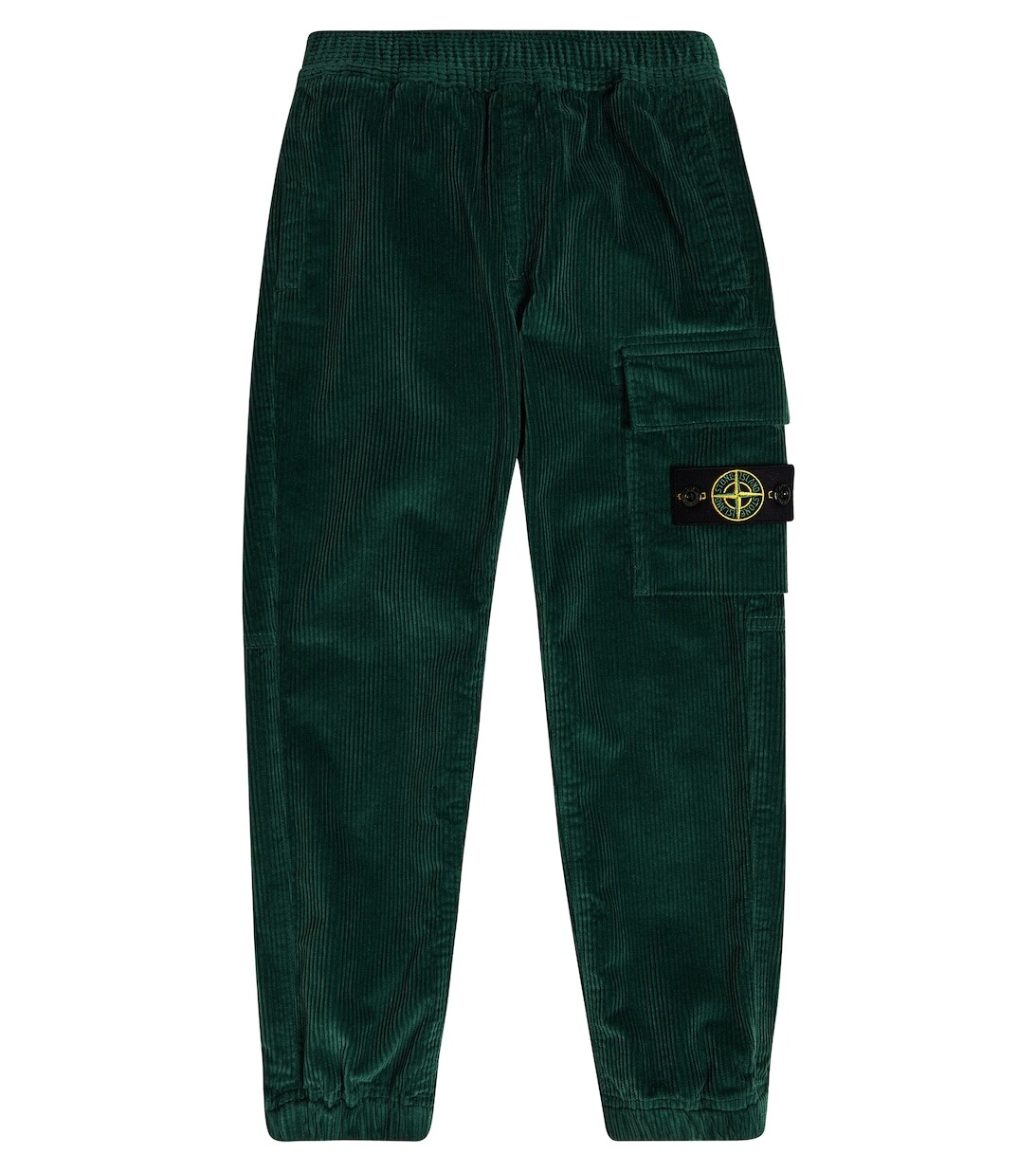 

Вельветовые брюки с логотипом Stone Island Junior, зеленый